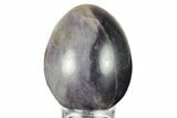 Polished Purple Lepidolite Egg - Madagascar #250882-1